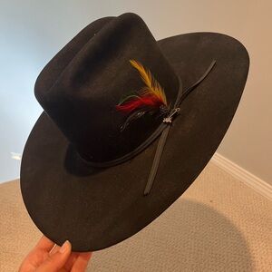 Stetson Rancher Black Felt Cowboy Hat Size 6 7/8